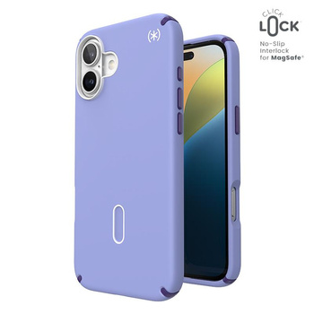 Speck Presidio2 Pro ClickLock & MagSafe - iPhone 16 Plus Tasche (Zukunft Lavendel / Cassis lila / weiß)