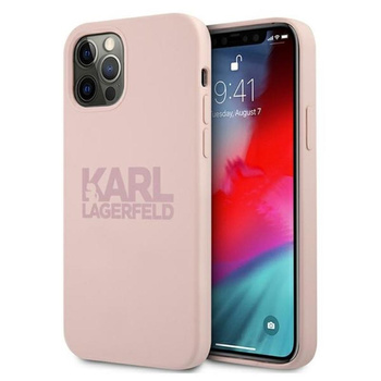 Karl Lagerfeld Silicone Stack Logo - Etui iPhone 12 / iPhone 12 Pro (różowy)