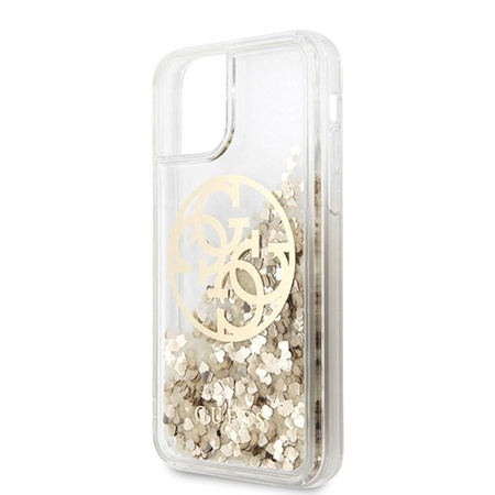 Guess Liquid Glitter Circle Logo - Coque iPhone 11 Pro (Or)