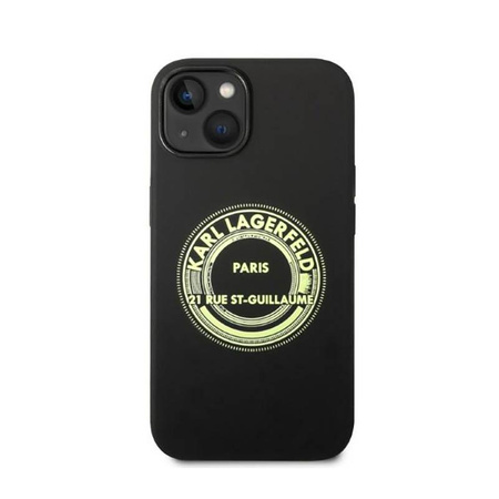 Karl Lagerfeld Silicone RSG - Coque iPhone 14 (noir)