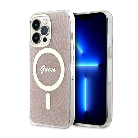 Guess 4G MagSafe - Étui pour iPhone 13 Pro (rose)