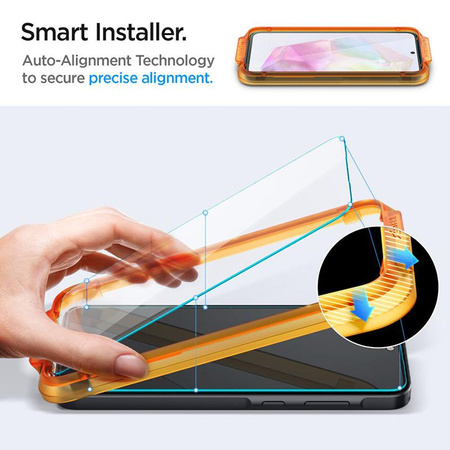 Spigen Alm Glas.TR 2-Pack - Verre trempé pour Samsung Galaxy A35 5G (2 pcs.).) (Transparent)