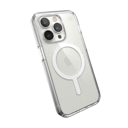 Speck Presidio Perfect-Clear + MagSafe - Coque pour iPhone 14 Pro avec revêtement MICROBAN (transparent)