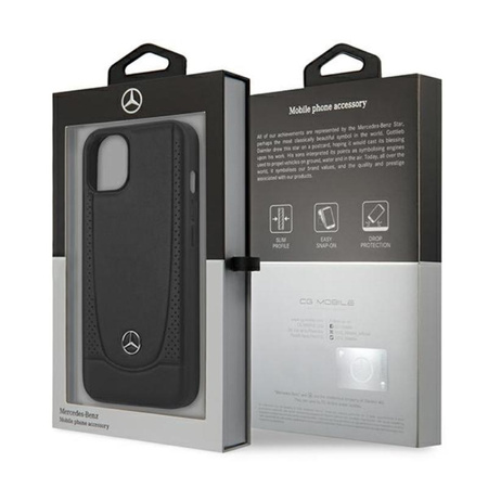 Mercedes Leather Urban Line - iPhone 13 mini case (black)