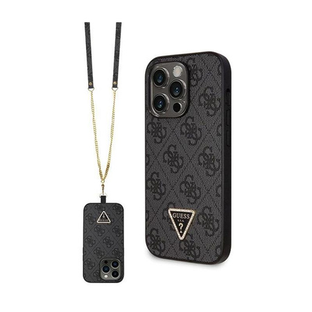 Guess Crossbody 4G Metal Logo - Coque iPhone 14 Pro Max (noir)