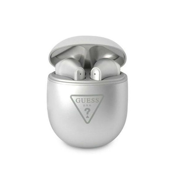 Guess Triangle Logo - TWS casque + station d'accueil (argent)