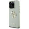 Guess Grained Big 4G Logo Small Classic Logo - Coque pour iPhone 16 Pro (vert)