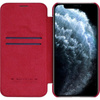Kožené pouzdro Nillkin Qin - Pouzdro pro Apple iPhone 12 Mini (červené)