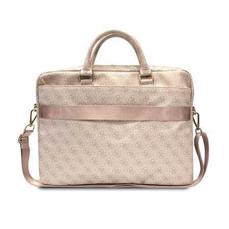 Guess 4G Printed Stripes Computer Bag - 16" Notebook Bag (Pink)