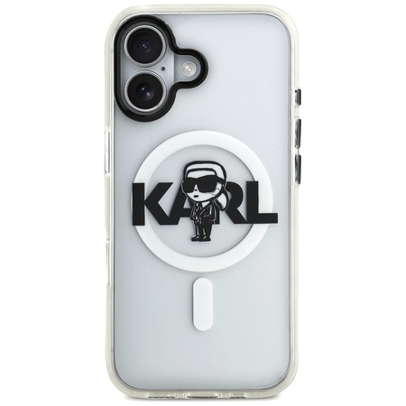 Karl Lagerfeld IML Karl Sketch Logo MagSafe - iPhone 17 Hülle (Transparent)