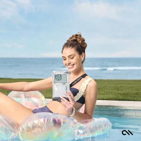 Case-Mate Waterproof Floating Pouch - Wasserdichte Smartphone-Hülle (Silver Chrome)