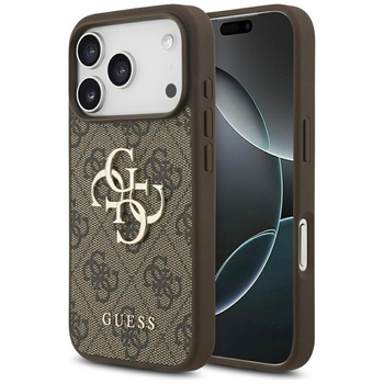 ETUI DO IPHONE 17 PRO GUESS BRĄZOWE ELEGANCKIE MODNE CASE PLECKI