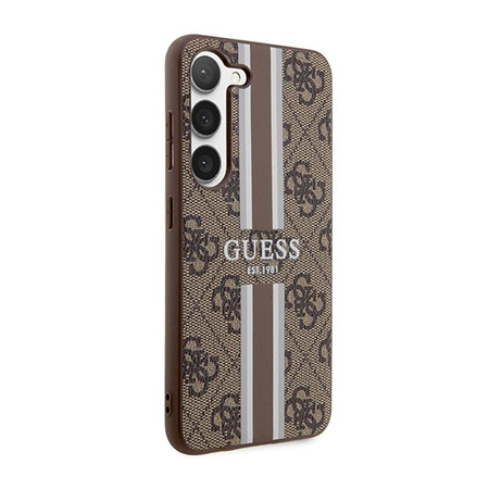 Guess 4G Gedruckter Streifen - Samsung Galaxy S23+ Tasche (braun)