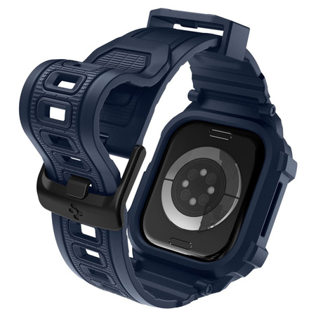 Spigen Rugged Armor Pro V2 – Armband mit Hülle für Apple Watch 10 / 11 42 mm (Navy Blue)