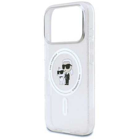 Karl Lagerfeld IML Karl Choupette Glitter MagSafe - Case for iPhone 17 Pro (transparent)