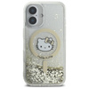 Hello Kitty Liquid Glitter Fever MagSafe - Hülle für iPhone 16 (weiß/gold)