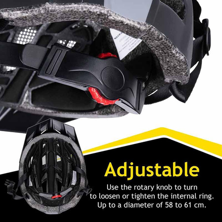 Dunlop - Casque VTT 6xLED r. L (Noir-gris)