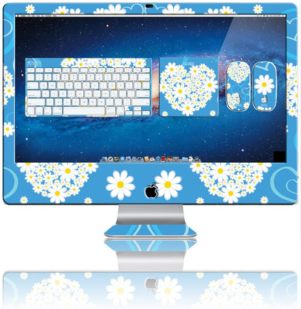 Nexgen Skins - 3D-Effekt iMac 27" Gehäuse Skin Set (Hearts and Daisies 3D)