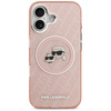 Karl Lagerfeld IML Glitter Karl & Choupette Heads Logo MagSafe - Case for iPhone 17 (pink)