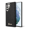 Guess Glitter Flakes Metal Logo Case - Samsung Galaxy S23 Ultra (noir)