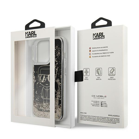 Karl Lagerfeld Liquid Glitter Gatsby - Coque pour iPhone 13 Pro Max