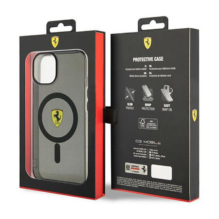 Ferrari Translucent MagSafe - iPhone 14 Plus Case (Black)