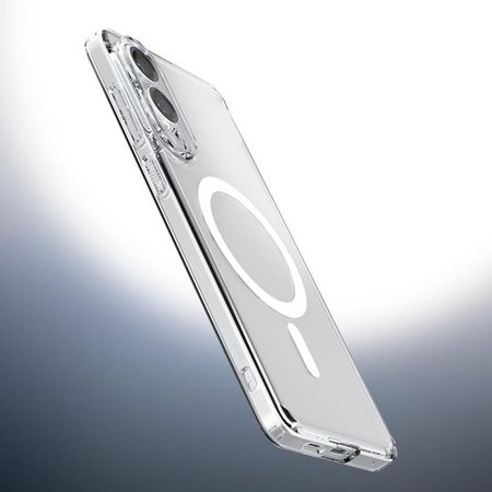 Spigen Ultra Hybrid MagSafe - étui pour Samsung Galaxy S25 Edge (transparent / blanc)