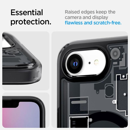 Spigen Ultra Hybrid MagSafe - Case for iPhone 16e (Zero One Black)