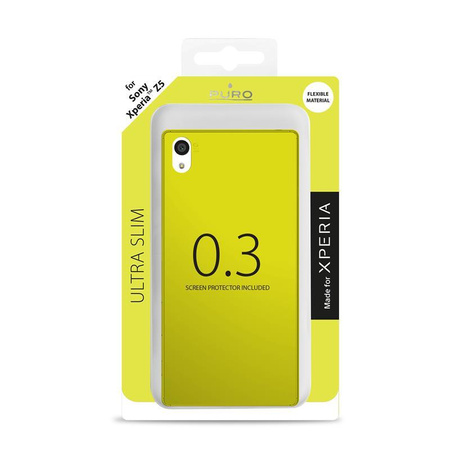 PURO Ultra Slim "0.3" Cover MFX - Sony Xperia Z5 case + screen film set (lime green)