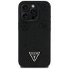 Guess Grained Hot Stamp Peony Triangle Logo MagSafe - pouzdro pro iPhone 16 Pro (černé)