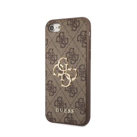 Guess 4G Big Metal Logo - Coque iPhone SE (2022/2020) / 8 / 7 (Marron)