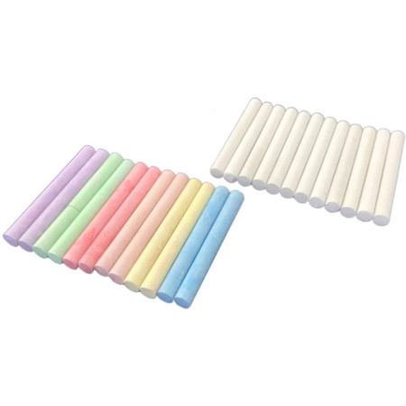 Topwrite - Tableau blanc coloré / craie de trottoir 24 pcs