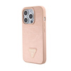 Guess Kroko-Dreieck Metall-Logo - iPhone 15 Pro Max Tasche (rosa)