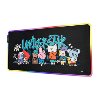 BT21 - XXL Spiel-/Schreibtischmatte mit LED-Beleuchtung (90 x 40 cm)