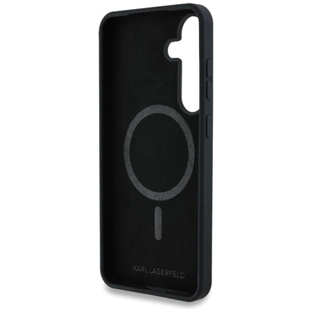 Karl Lagerfeld szilikon Graffiti Ikonik nyomtatott logó MagSafe - Samsung Galaxy S25 tok (fekete)