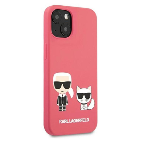 Karl Lagerfeld Silikon Karl & Choupette - iPhone 13 Hülle (fuchsia)