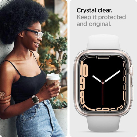 Spigen Liquid Crystal - tok Apple Watch 41 mm-es órához (átlátszó)