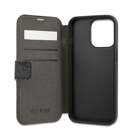 Guess Booktype 4G Big Metal Logo - iPhone 13 Pro Max Tasche (grau)