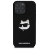 Karl Lagerfeld Silikonové pouzdro MagSafe s potiskem hlavy Choupette - iPhone 16 Pro (černé)