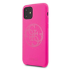 Guess Slilicon 4G Tone on Tone Logo - Etui iPhone 11 (Fuchsia)