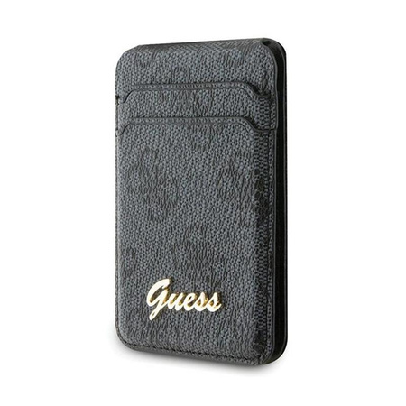 Guess Wallet Cardslot Stand MagSafe 4G Classic Logo - Magnetisches Portemonnaie mit Standfunktion (schwarz)