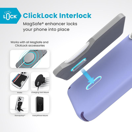 Speck Presidio2 Pro ClickLock & MagSafe - Case for iPhone 16 (Future Lavender / Cassis Purple / White)