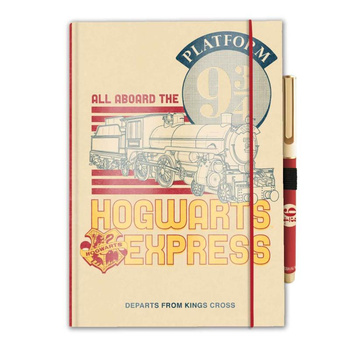 Notatnik Harry Potter – Peron 9 ¾, kratka, A5, 192 strony + długopis