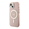 Guess Glitter Gold MagSafe - iPhone 14 Case (Rose)