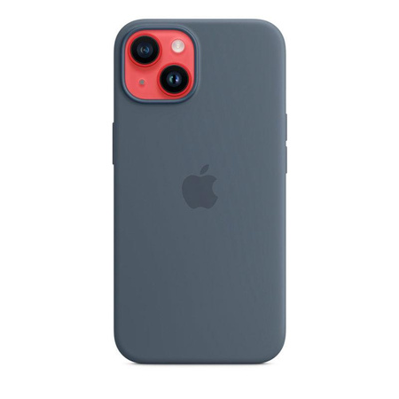 Apple Silicone Case - Silikonowe etui z MagSafe do iPhone 14 (sztormowy błękit)