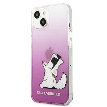 Karl Lagerfeld Choupette Fun - pouzdro pro iPhone 13 Mini (růžové)