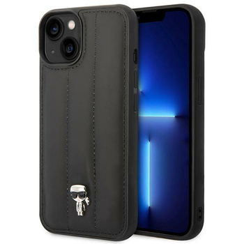 Karl Lagerfeld Quilted Puffy Ikonik Pin – Etui do iPhone 14 (Czarny)