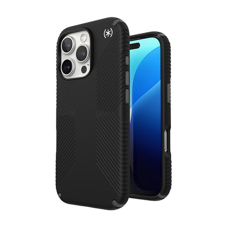 Speck Presidio2 Grip - Coque iPhone 16 Pro (Noir / Gris ardoise / Blanc)