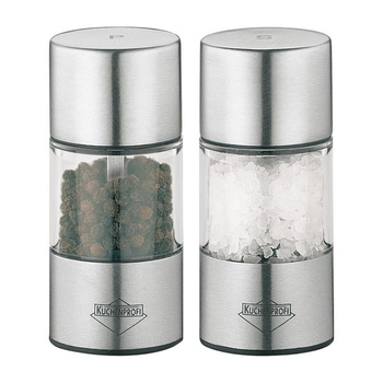 Küchenprofi Vienna - Pepper and salt grinder with ceramic grinding mechanism 8,5x4 cm 2 pcs.