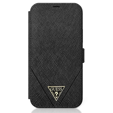 Guess Booktype Saffiano V - Étui pour iPhone 12 mini (noir)